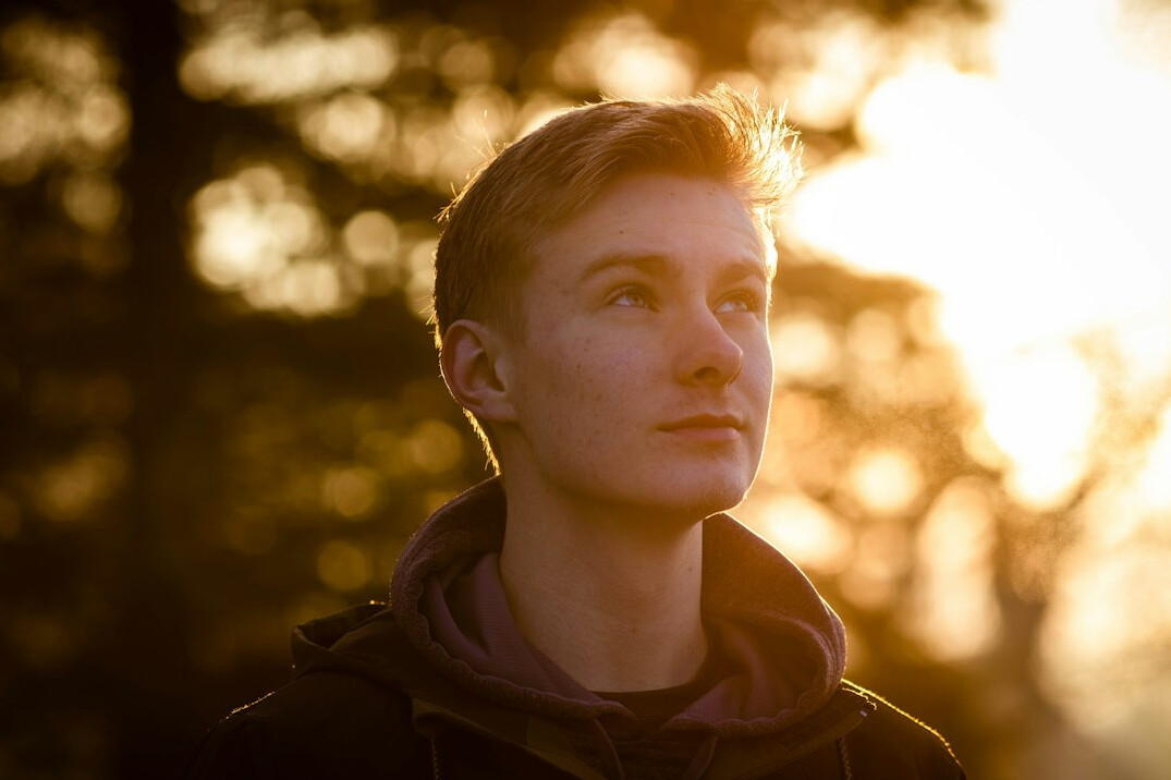 Portrait of a young woman with short hair